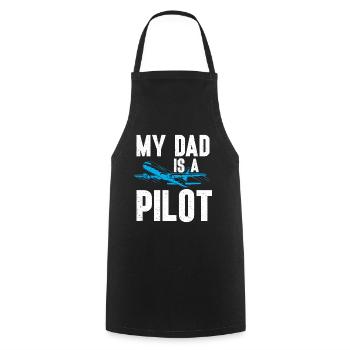 Pilot Quote Flight Lover Aircraft Aviation - Cooking Apron - black - Front - AI Model Male 185 dark (185cm)