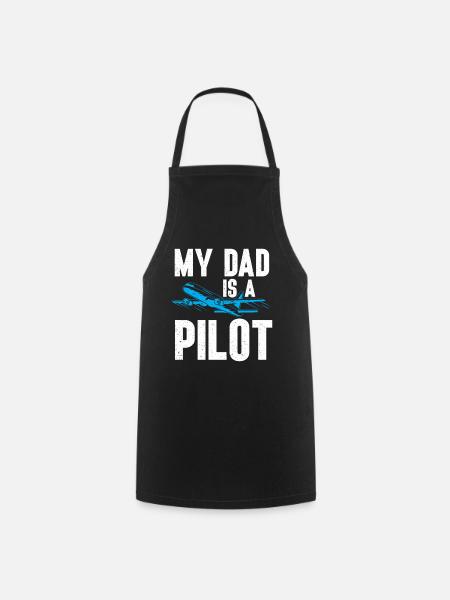 Citation du pilote Flight Lover Aircraft Aviation - Tablier de cuisine - noir