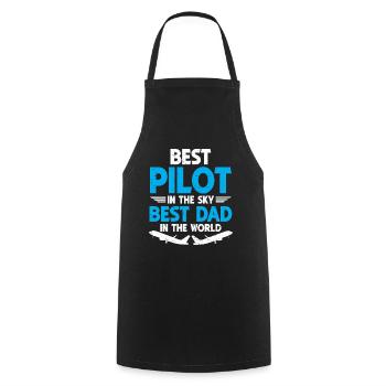 Pilot Quote Flight Lover Aircraft Aviation - Cooking Apron - black - Front - AI Model Male 185 dark (185cm)