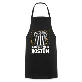 Mein Kostüm Popcorn - Kochschürze - Schwarz - Vorne - AI Model Male 185 dark (185cm)