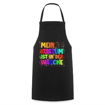 Mein Kostüm ist in der Wäsche - Kochschürze - Schwarz - Vorne - AI Model Male 185 dark (185cm)