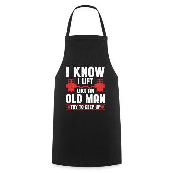 Personal Trainer Coach Gym Workout Fitness Trainer - Cooking Apron - black - Front - AI Model Male 185 dark (185cm)