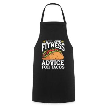 Personal Trainer Coach Gym Workout Fitness Trainer - Cooking Apron - black - Front - AI Model Male 185 dark (185cm)