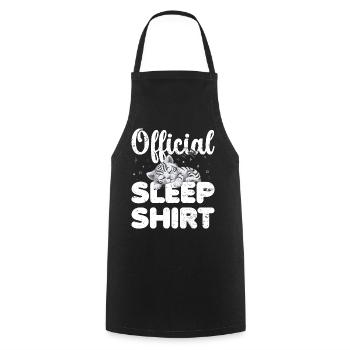 White Tiger Official Sleep Shirt Lazy Relax - Cooking Apron - black - Front - AI Model Male 185 dark (185cm)