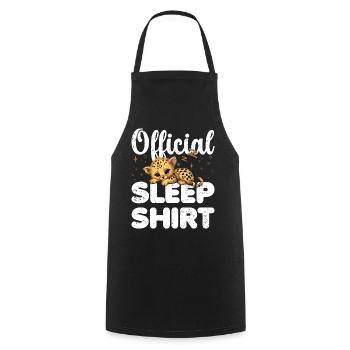 Gepard Offizielles Schlafshirt Faul Relax - Kochschürze - Schwarz - Vorne - AI Model Male 185 dark (185cm)