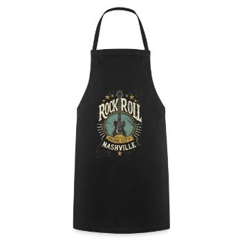 Nashville Rock & Roll Music City Musik Geschenk - Kochschürze - Schwarz - Vorne - AI Model Male 185 dark (185cm)