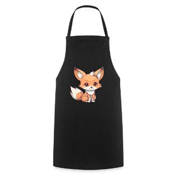 Cadeaux amusants pour les amoureux du renard - Tablier de cuisine - noir - Devant - AI Model Male 185 dark (185cm)
