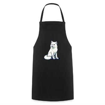 Funny Gifts for Fox Lovers - Cooking Apron - black - Front - AI Model Male 185 dark (185cm)