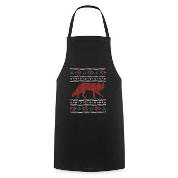 Lustige Fuchs-Weihnachtsgeschenke - Kochschürze - Schwarz - Vorne - AI Model Male 185 dark (185cm)