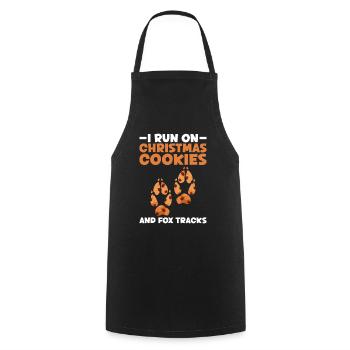 Fox Lover Funny Fox Christmas Gifts - Cooking Apron - black - Front - AI Model Male 185 dark (185cm)