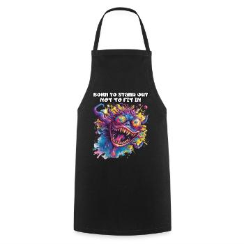 Born to Stand Out Not To Fit In, Being Different, Cool - Cooking Apron - black - Front - AI Model Male 185 dark (185cm)