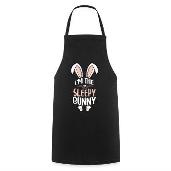 Je suis le lapin endormi - Tablier de cuisine - noir - Devant - AI Model Male 185 dark (185cm)