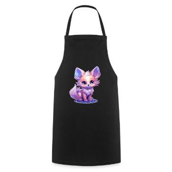 Aesthetic Gifts for Fox Lovers - Cooking Apron - black - Front - AI Model Male 185 dark (185cm)