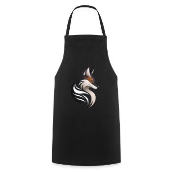 Aesthetic Gifts for Fox Lovers - Cooking Apron - black - Front - AI Model Male 185 dark (185cm)