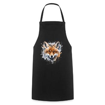 Cadeaux esthétiques pour les amoureux du renard - Tablier de cuisine - noir - Devant - AI Model Male 185 dark (185cm)