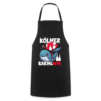 Cologne Carnival Wal Kölle Alaaf Cologne Cathedral funny - Cooking Apron - black - Front - AI Model Male 185 dark (185cm)