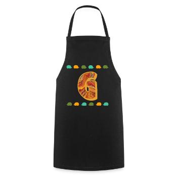 Hedgehog E 22 g - Cooking Apron - black - Front - AI Model Male 185 dark (185cm)