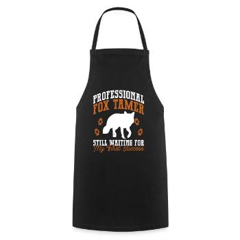 Cadeaux de chasse au renard - Tablier de cuisine - noir - Devant - AI Model Male 185 dark (185cm)