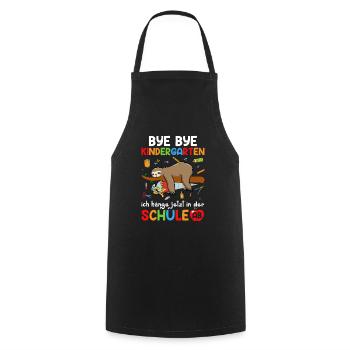 Bye Bye Kindergarten I'm Hanging In School Now - Cooking Apron - black - Front - AI Model Male 185 dark (185cm)