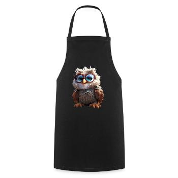 Owl Barn Owl Gift Owl Owl Owl Cute Owls - Cooking Apron - black - Front - AI Model Male 185 dark (185cm)