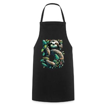 5 ans paresseux 5e cadeau d’anniversaire - Tablier de cuisine - noir - Devant - AI Model Male 185 dark (185cm)