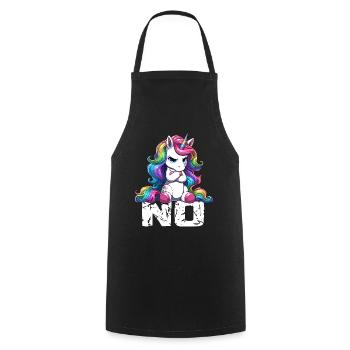 Unicorn Says No Office Colleague Funny - Cooking Apron - black - Front - AI Model Male 185 dark (185cm)