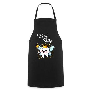 Tooth Fairy England America Milk Teeth Nursery - Cooking Apron - black - Front - AI Model Male 185 dark (185cm)