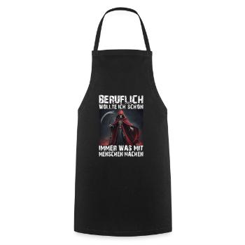 La Faucheuse - Tablier de cuisine - noir - Devant - AI Model Male 185 dark (185cm)