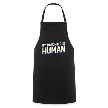 Gay Pride Proud Parents Gay Son - Cooking Apron - black - Front - AI Model Male 185 dark (185cm)