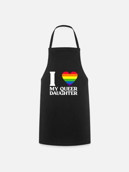 Gay Pride Proud Parents Gay Son - Cooking Apron - black