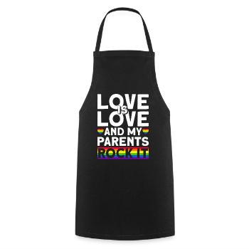 Gay Pride Queer Eltern Homo-Ehe - Kochschürze - Schwarz - Vorne - AI Model Male 185 dark (185cm)