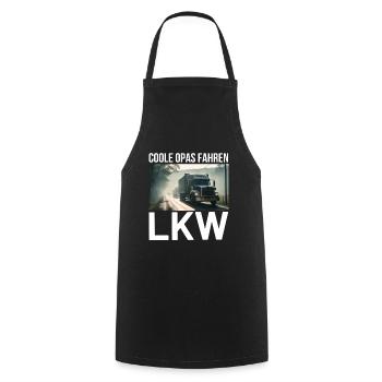 Cool Grandpas Driving Truck - Cooking Apron - black - Front - AI Model Male 185 dark (185cm)