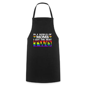 Gay Mom Lesbian Mothers Mothers Day - Cooking Apron - black - Front - AI Model Male 185 dark (185cm)