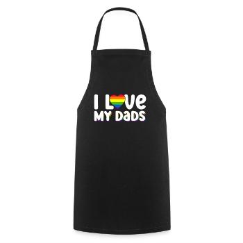 Schwuler Vater Ally Dad Vatertag - Kochschürze - Schwarz - Vorne - AI Model Male 185 dark (185cm)