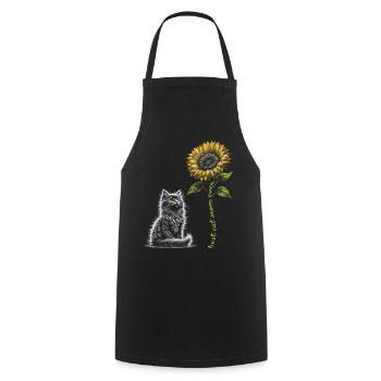 La meilleure maman chat de tous les temps - Tablier de cuisine - noir - Devant - AI Model Male 185 dark (185cm)