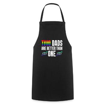 Gay Dad Ally Dad Father's Day - Cooking Apron - black - Front - AI Model Male 185 dark (185cm)