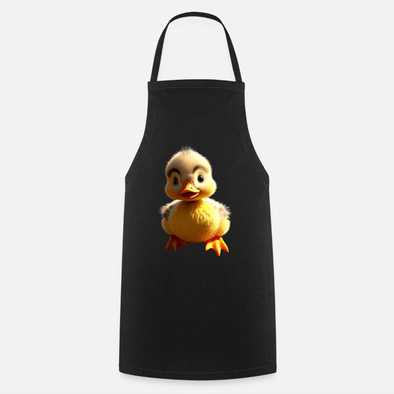 Canard mignon bébé canard poussin canetons canetons canards - Tablier de cuisine - noir