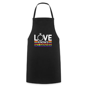 Gay Pride Wedding Gay Marriage - Cooking Apron - black - Front - AI Model Male 185 dark (185cm)