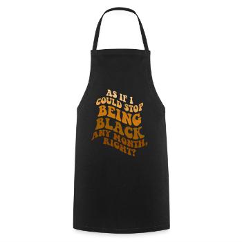 Retro Groovy Melanin Pride Funny black history - Cooking Apron - black - Front - AI Model Male 185 dark (185cm)