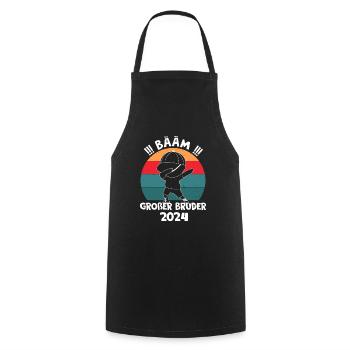 Bääm Big Brother 2024 Dabbing - Cooking Apron - black - Front - AI Model Male 185 dark (185cm)