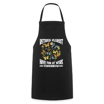 Floral Designer Floristry Florist Florist - Cooking Apron - black - Front - AI Model Male 185 dark (185cm)