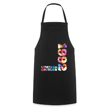 Colorful Birthday Limited Edition 1992 - Cooking Apron - black - Front - AI Model Male 185 dark (185cm)