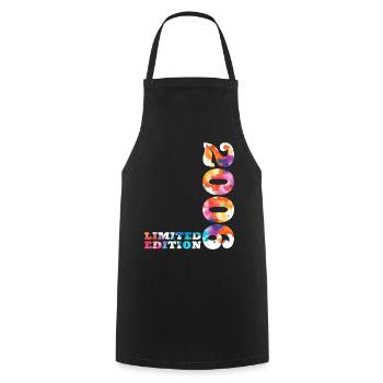 Colorful Birthday Limited Edition 2006 - Cooking Apron - black - Front - AI Model Male 185 dark (185cm)