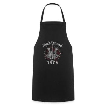 1975 Birthday Rock Legends Guitar - Cooking Apron - black - Front - AI Model Male 185 dark (185cm)