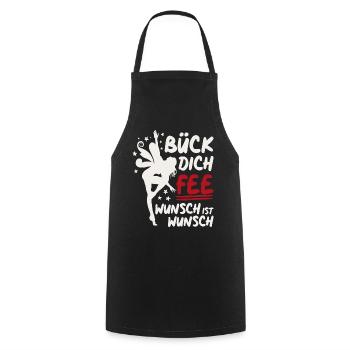 Bend over Fairy - Wish is Wish - Cooking Apron - black - Front - AI Model Male 185 dark (185cm)