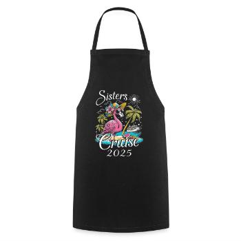 Sisters Cruise 2025 - Cooking Apron - black - Front - AI Model Male 185 dark (185cm)