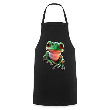 Frog Toad Tree Frog Baby Frogs Cute Frog - Cooking Apron - black - Front - AI Model Male 185 dark (185cm)