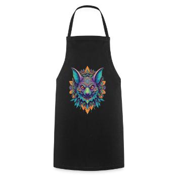 Flying Fox Mandala Design In Unique Style - Cooking Apron - black - Front - AI Model Male 185 dark (185cm)