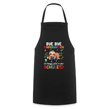 Bye Bye Kindergarten I'm Hanging In School Now - Cooking Apron - black - Front - AI Model Male 185 dark (185cm)