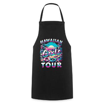 Hawaiian Girls Tour - Cooking Apron - black - Front - AI Model Male 185 dark (185cm)
